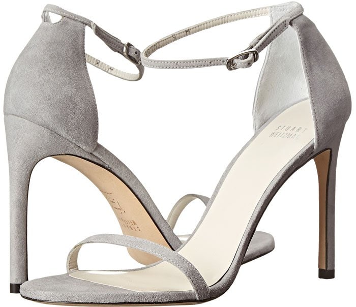 Stuart Weitzman 'Nudist' Sandals in Mist Suede