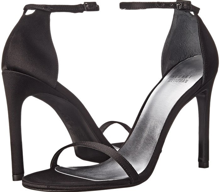 Stuart Weitzman Bridal & Evening Collection 'Nudist' in Black Satin