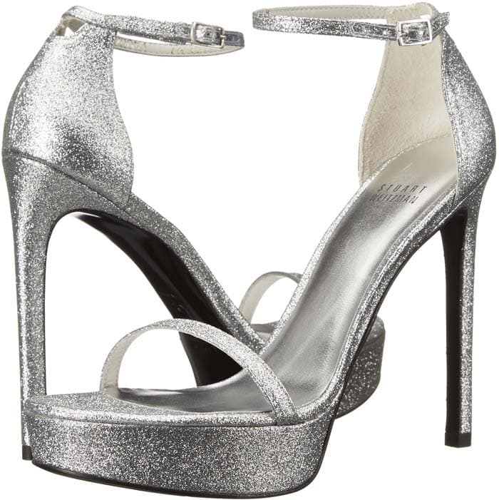 Stuart Weitzman "Nudist" Platform Sandals Sandals Silver