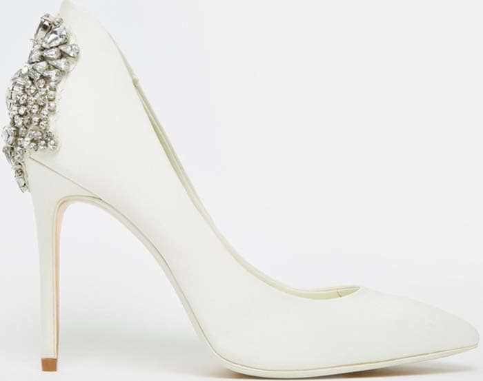 Ted Baker 'Mieon' Embellished Heel Leather Court Shoes