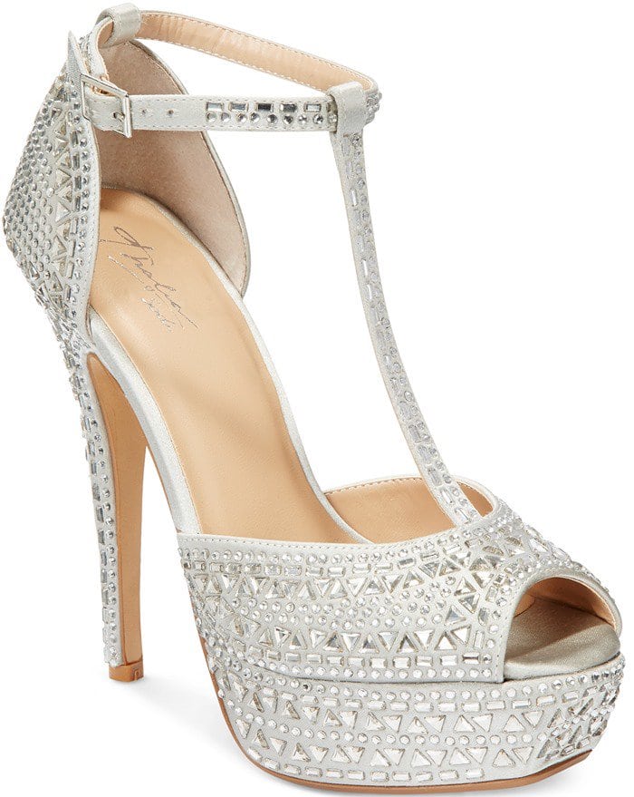 Chrome Thalia Sodi 'Flor' Embellished Platform Dress Sandals