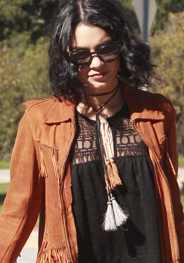 Vanessa Hudgens rocked a fringe jacket from Polo Ralph Lauren