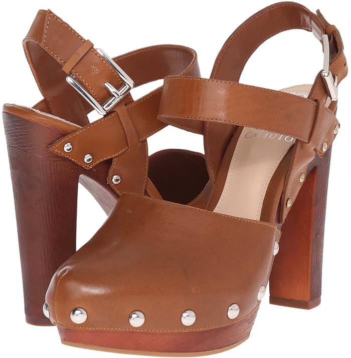 Vince Camuto 'Elric' Studded Platform Heels in Totally Toffee