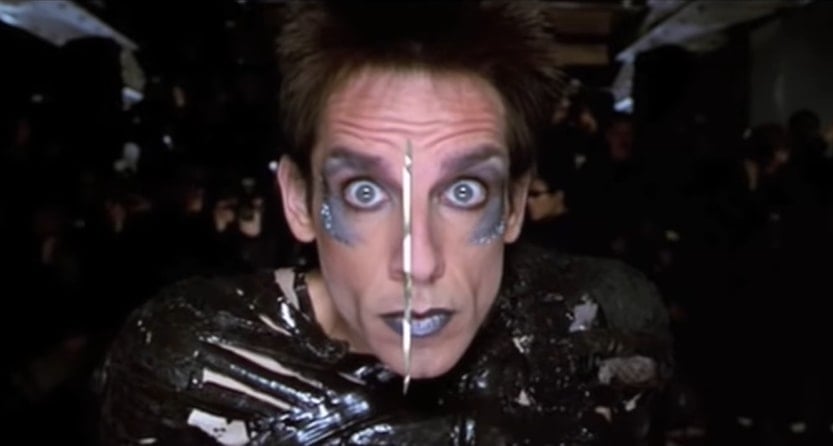 Derek Zoolander stops a shuriken by unleashing his ultimate model look