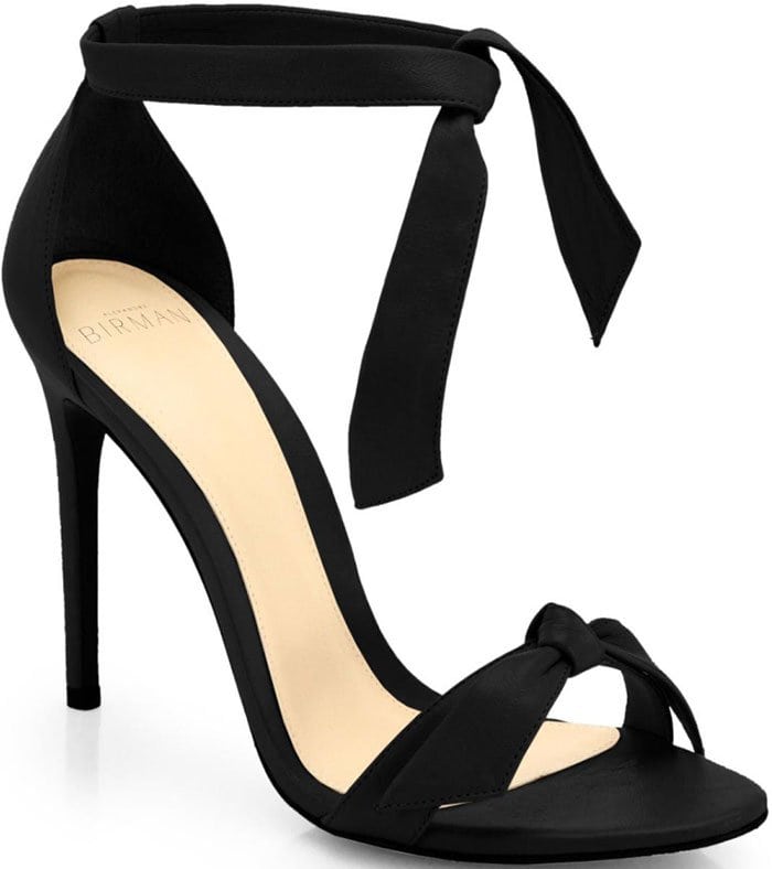 Black Alexandre Birman "Clarita" Ankle Tie Sandals