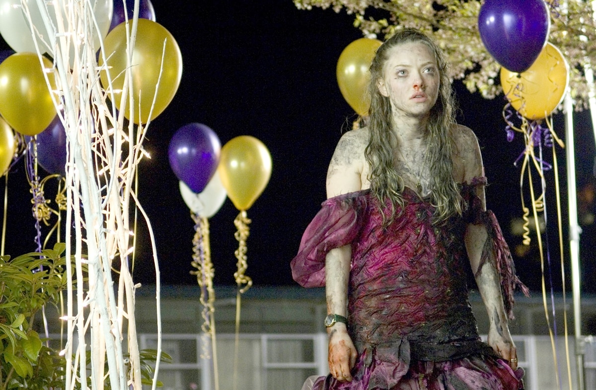 Amanda Seyfried as Needy, bloodied and battered, in a tense moment from the 2009 horror-comedy Jennifer's Body