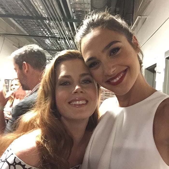 Via Gal Gadot's Instagram account, captioned: "My girl ... LOVE YOU❤️🙅🏻#sdcc #girlpower @amyadams"