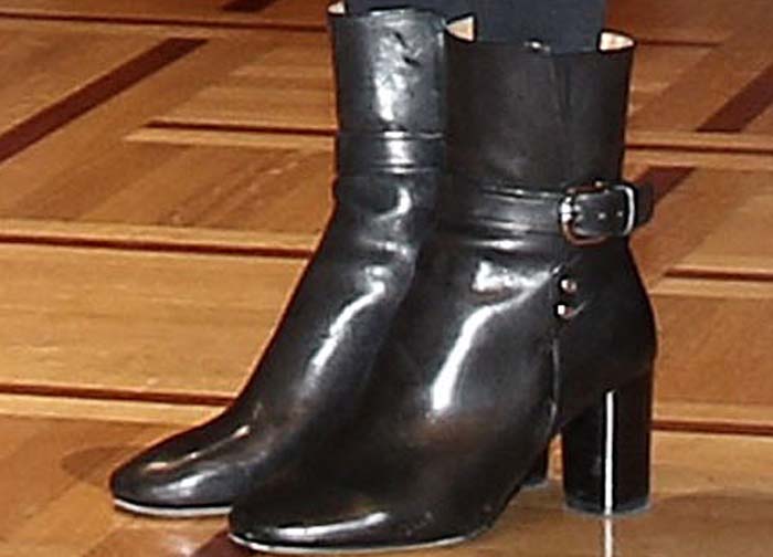 Angelina Jolie wears Isabel Marant booties for a meeting with the Greek prime minister