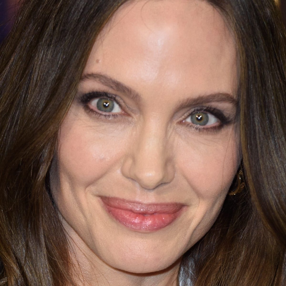 Angelina Jolie displays her gorgeous eyes at the "The Eternals" UK Premiere