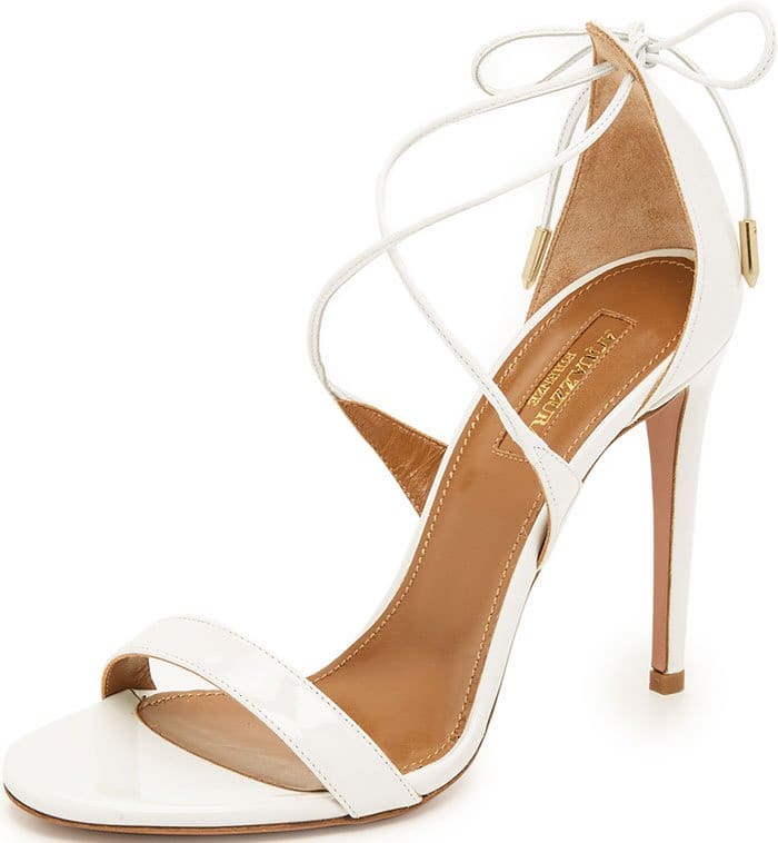 White Aquazzura "Linda" Dress Sandals