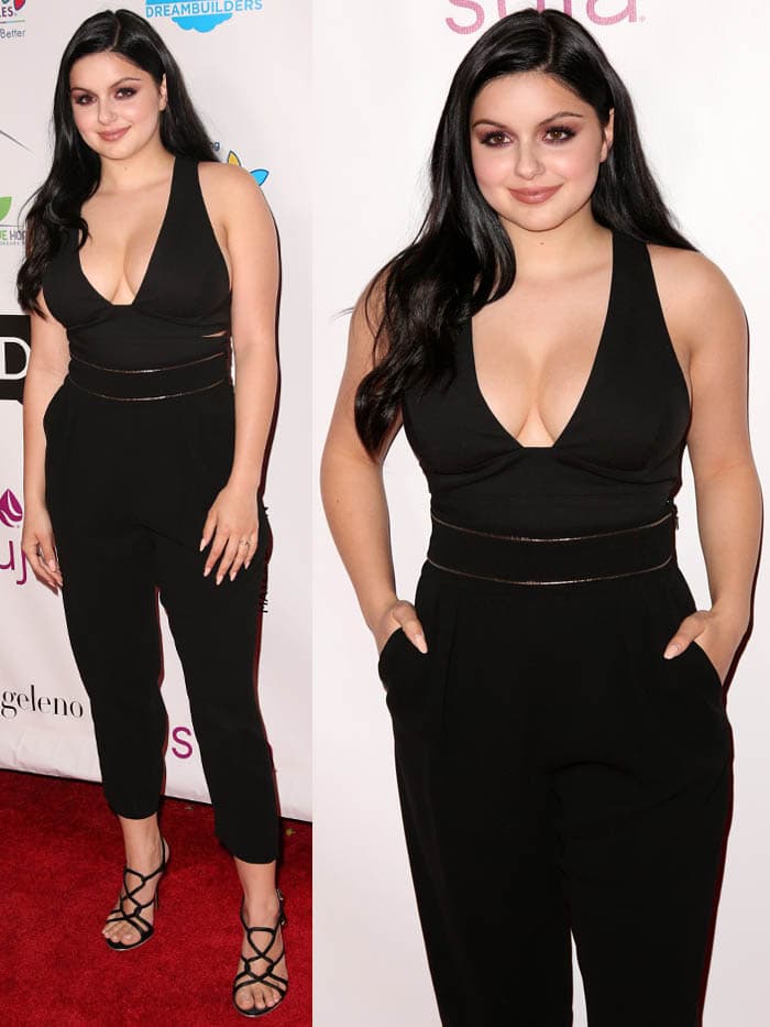 Ariel Winter flaunts her boobs in a black jumpsuit at The Dream Builders Project 3rd annual "A Brighter Future For Children" Black Tie Charity Gala