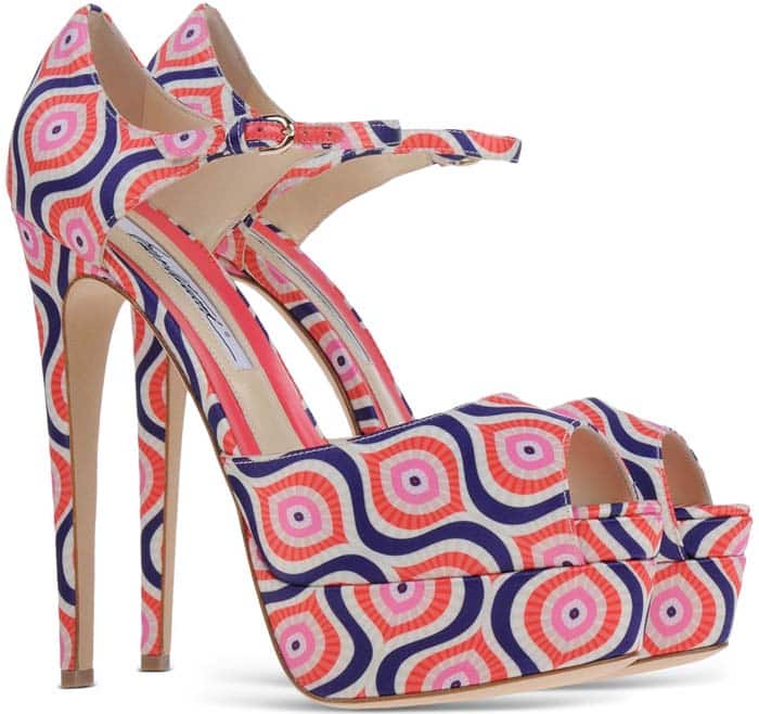 Graphic Brian Atwood "Tribeca" Platform Sandals