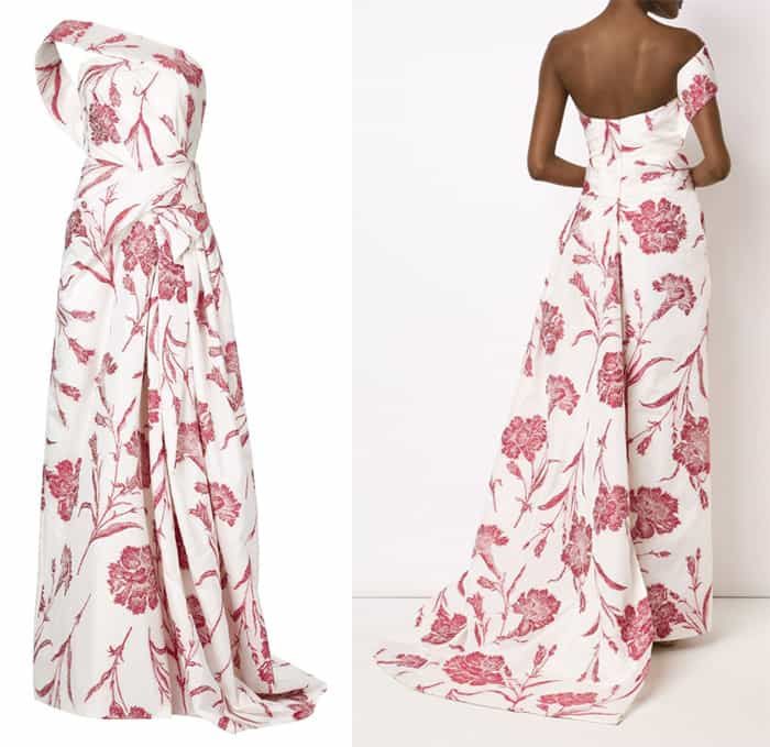 Carolina Herrera Asymmetric Wrap Gown