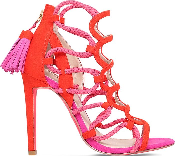 Red and Pink Carvela "Gabriel" Cage Sandals