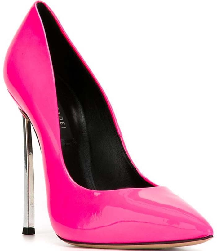 Pink Casadei 'Blade' Patent Pumps