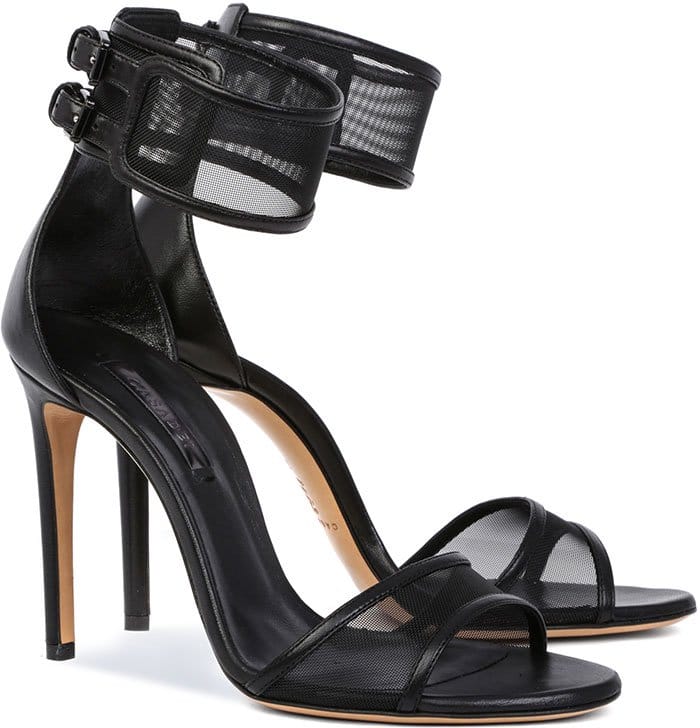 Black Casadei Sheer Mesh Sandals