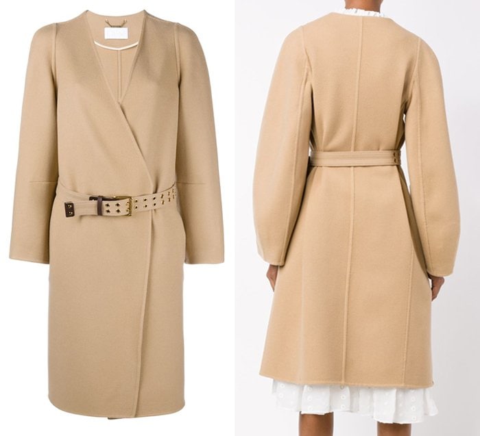 Chloe Collarless Wool Coat