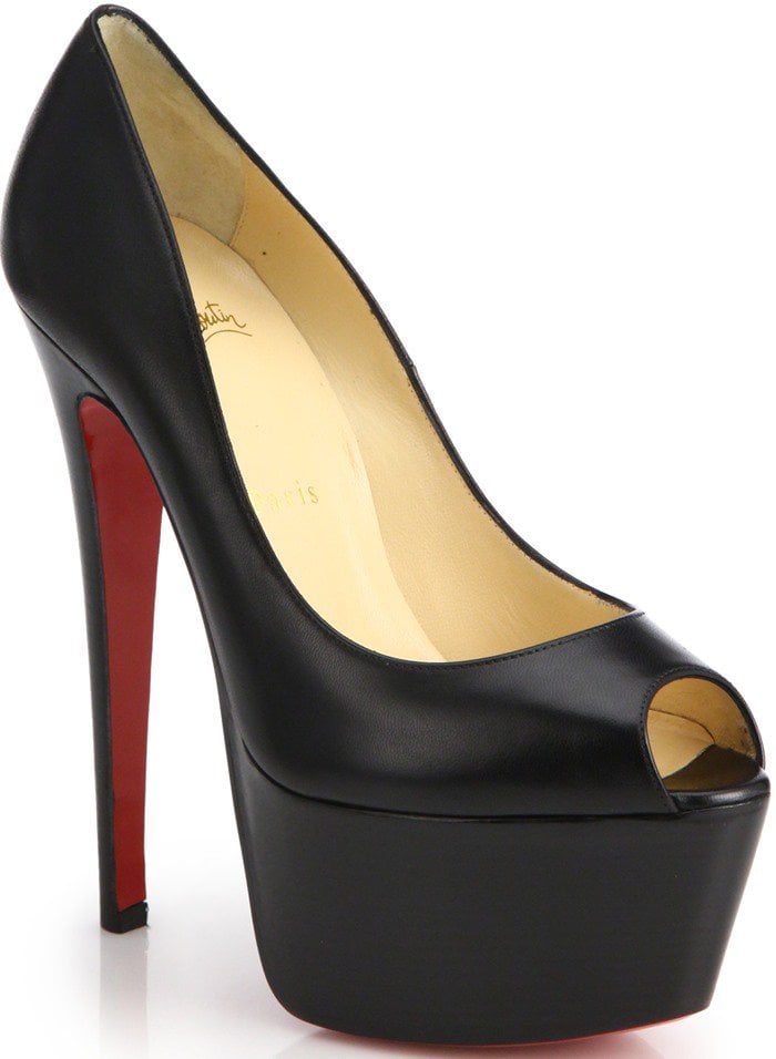 Christian Louboutin "Jamie" Peep-Toe Platform Pumps