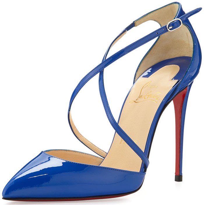 Christian Louboutin Cross Blake 100mm Patent Red Sole Pump