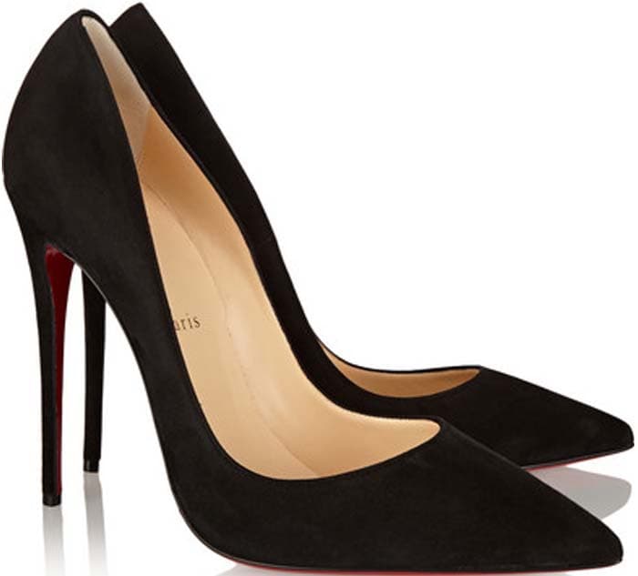 Black Christian Louboutin "So Kate" Suede Pumps