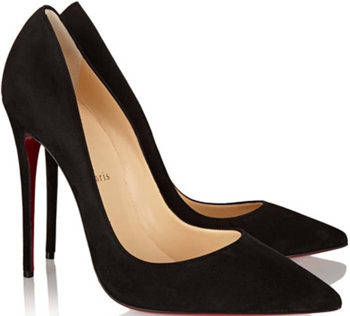 Black Christian Louboutin "So Kate" Suede Pumps