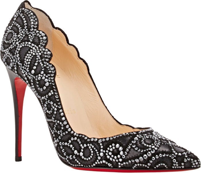 Christian Louboutin “Top Vague” Crystal Mesh Pumps