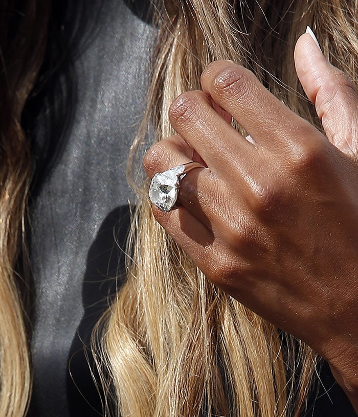 Ciara flaunts the massive diamond on her new engagement ring