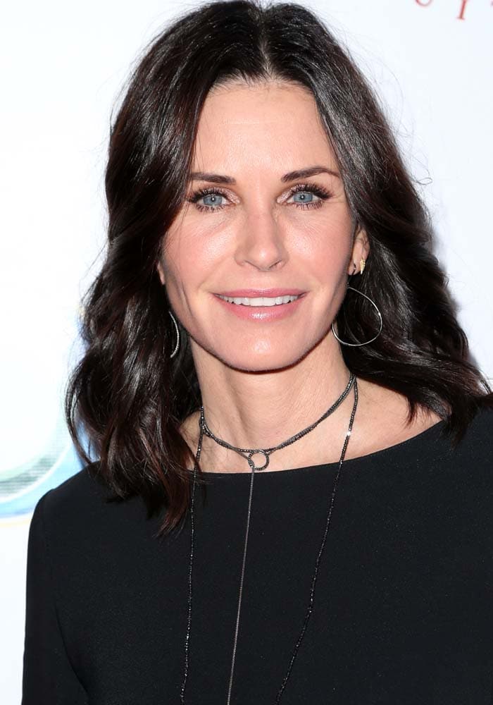 Courteney Cox's dangling earrings at the UCLA Institute of the Environment and Sustainability's "Champions of Our Planet’s Future"