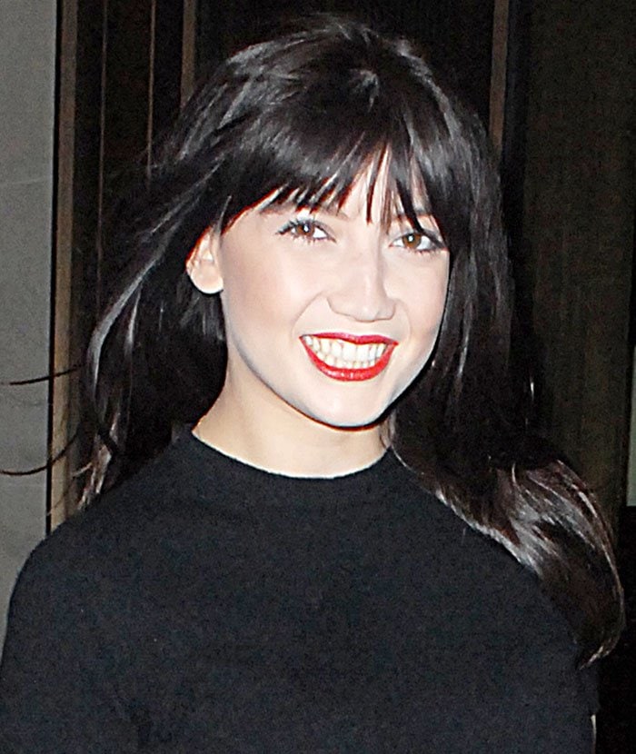 Daisy Lowe wears her hair down at the BFC Vogue Designer Fashion Fund Cocktail Reception