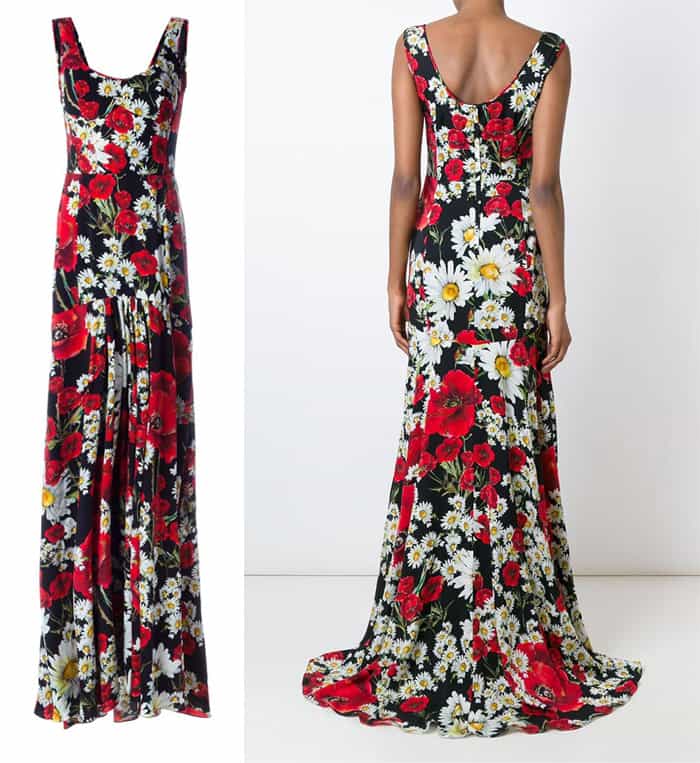 Dolce & Gabbana Daisy and Poppy Print Gown