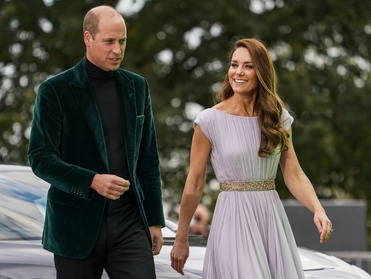 Joined by her husband Prince William, Kate Middleton recycled her Alexander McQueen belted lilac gown
