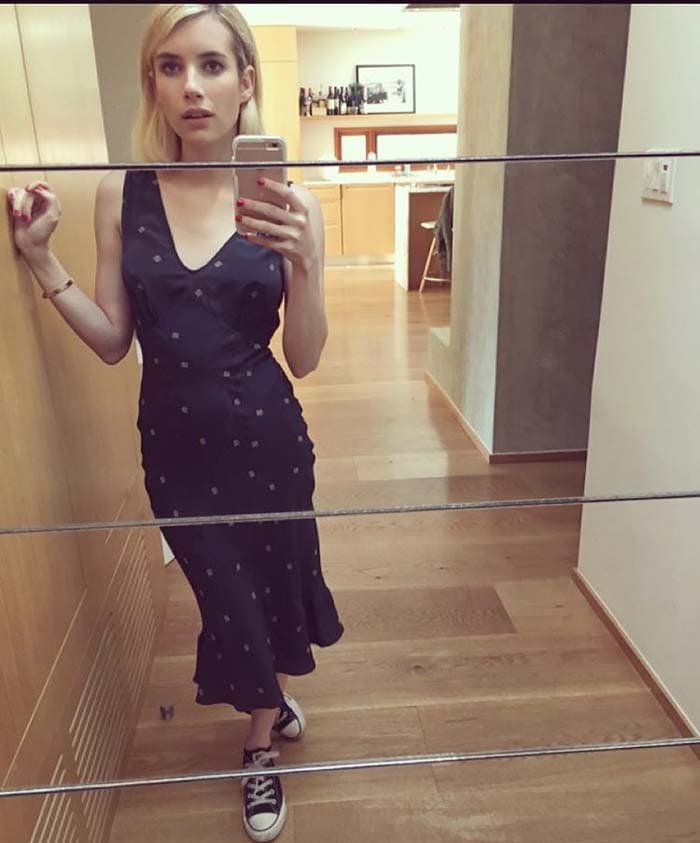 Emma Roberts shows off her Converse sneakers on Instagram