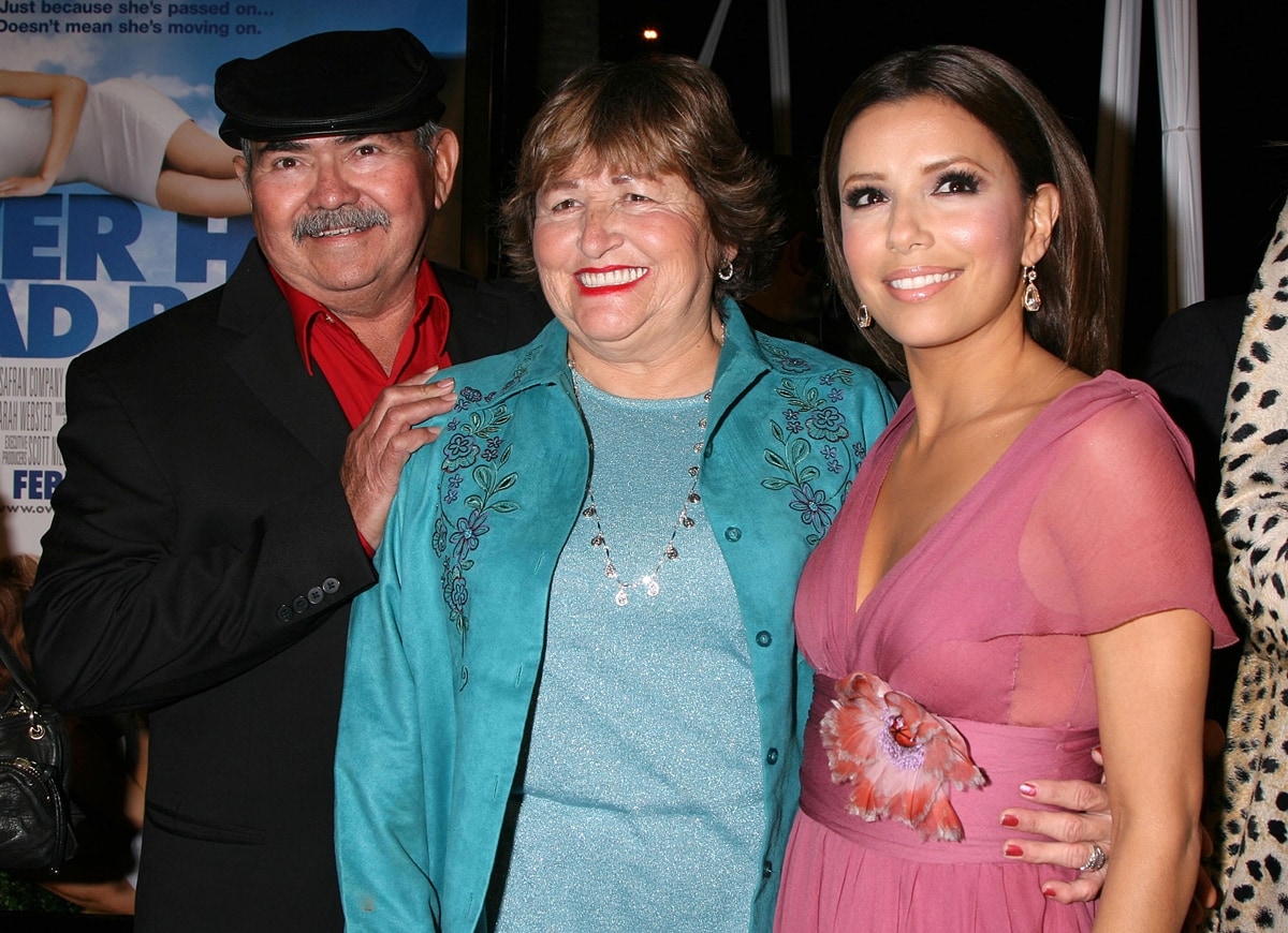 Eva Longoria and her Mexican-American (Tejano) parents Ella Eva (Mireles) and Enrique Longoria Jr.