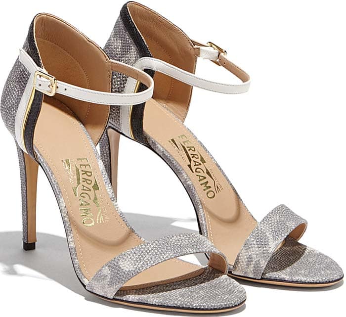 Salvatore Ferragamo Snakeskin Effect Sandals