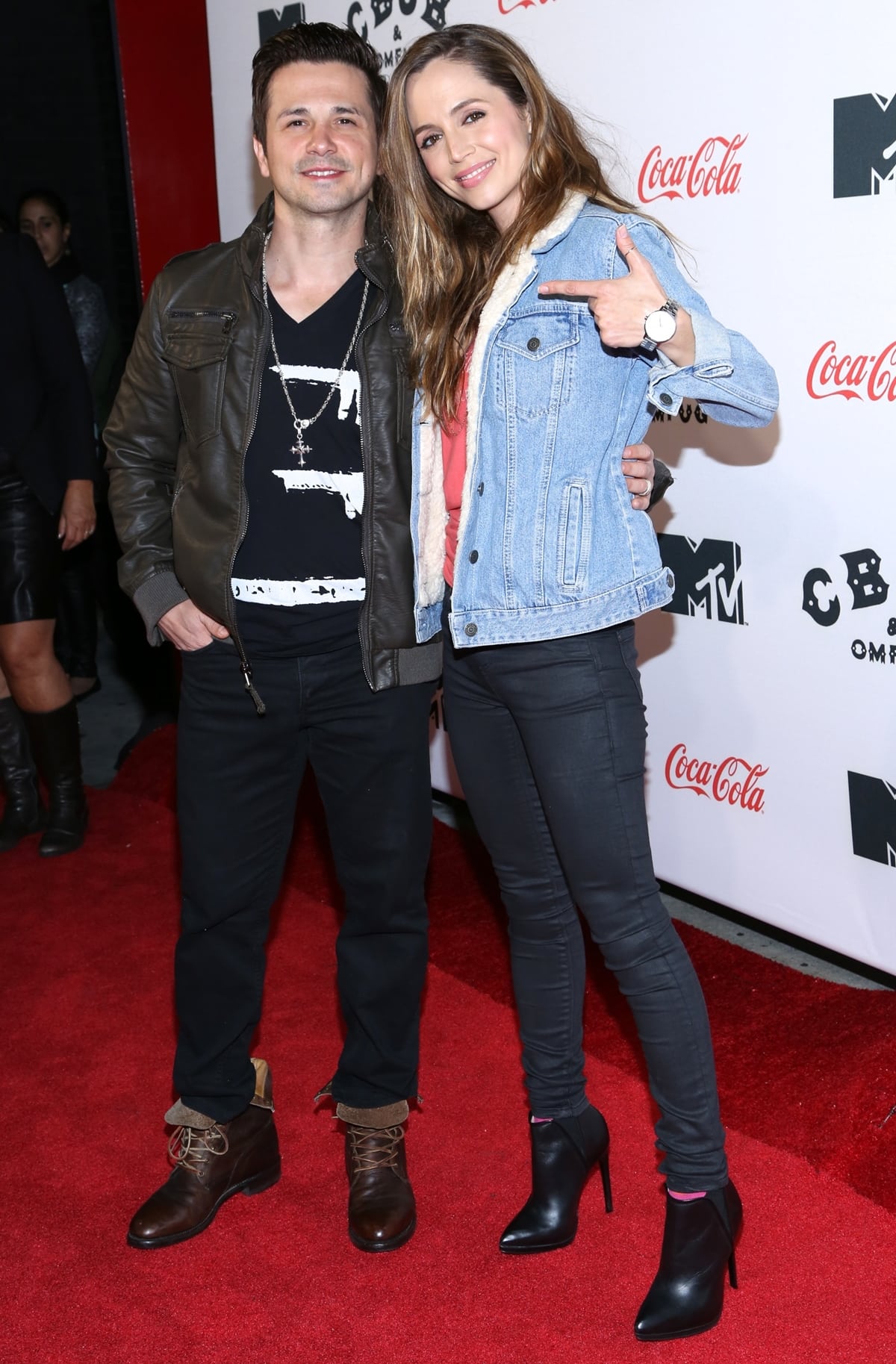Actor Freddy Rodriguez and actress Eliza Dushku attend CBGB US Premiere Opening Night CBGB Music and Film Festival