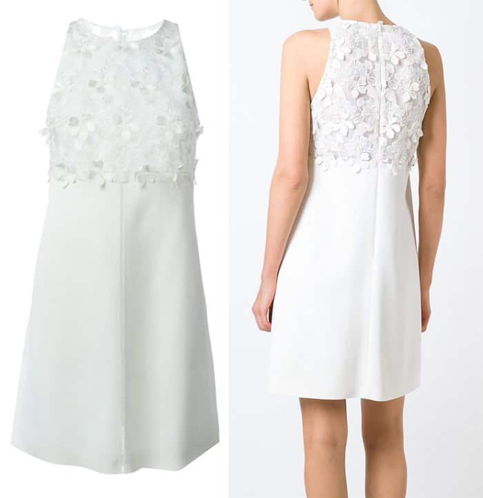 Giamba Floral Lace Trim Dress