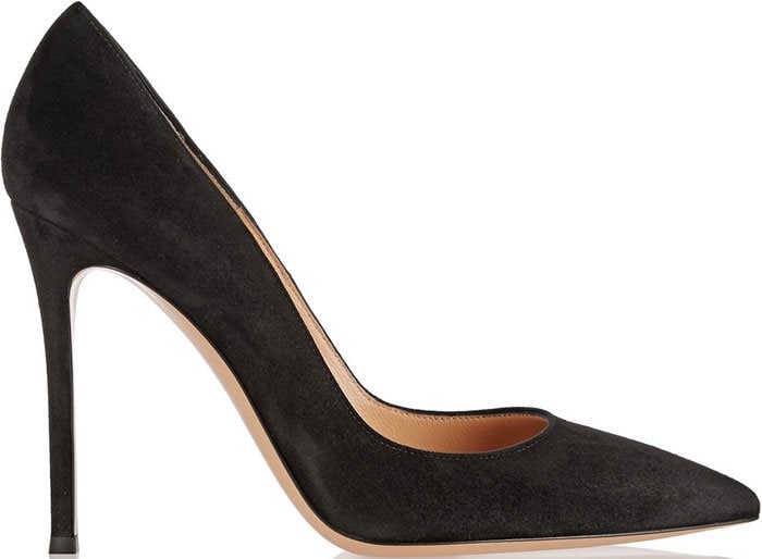 Black Gianvito Rossi 100 Suede Pumps