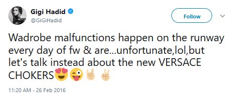 Wadrobe malfunctions happen on the runway every day of fw & are...unfortunate,lol,but let's talk instead about the new VERSACE CHOKERS