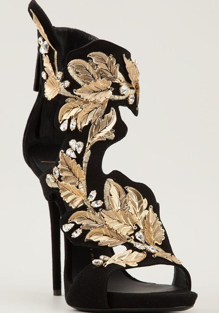 Giuseppe Zanotti Design Embroidered Floral Sandals