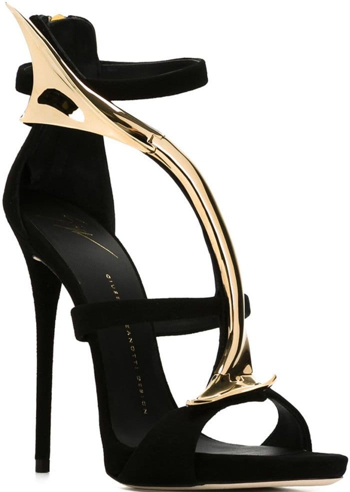 Giuseppe Zanotti 120mm Bar Detail Suede Sandals