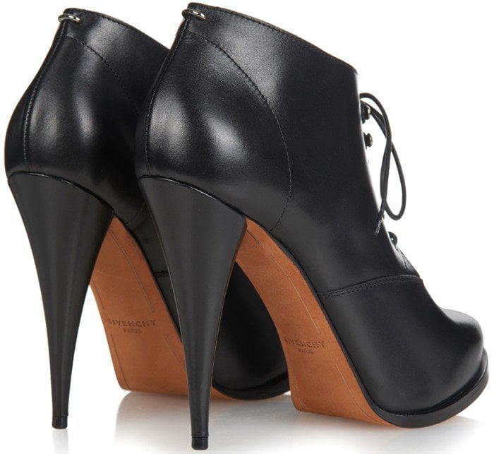 Givenchy Perla Lace-Up Leather Ankle Boots