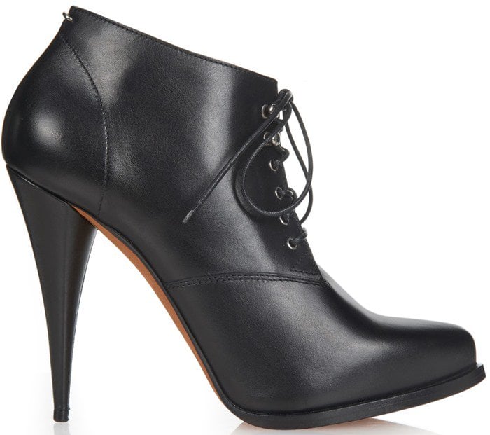 Givenchy Perla Lace-Up Leather Ankle Boots