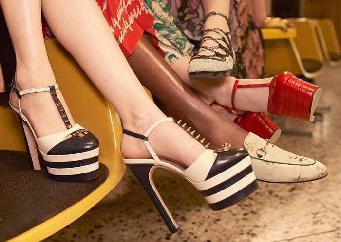 Gucci angel platform shoes on sale