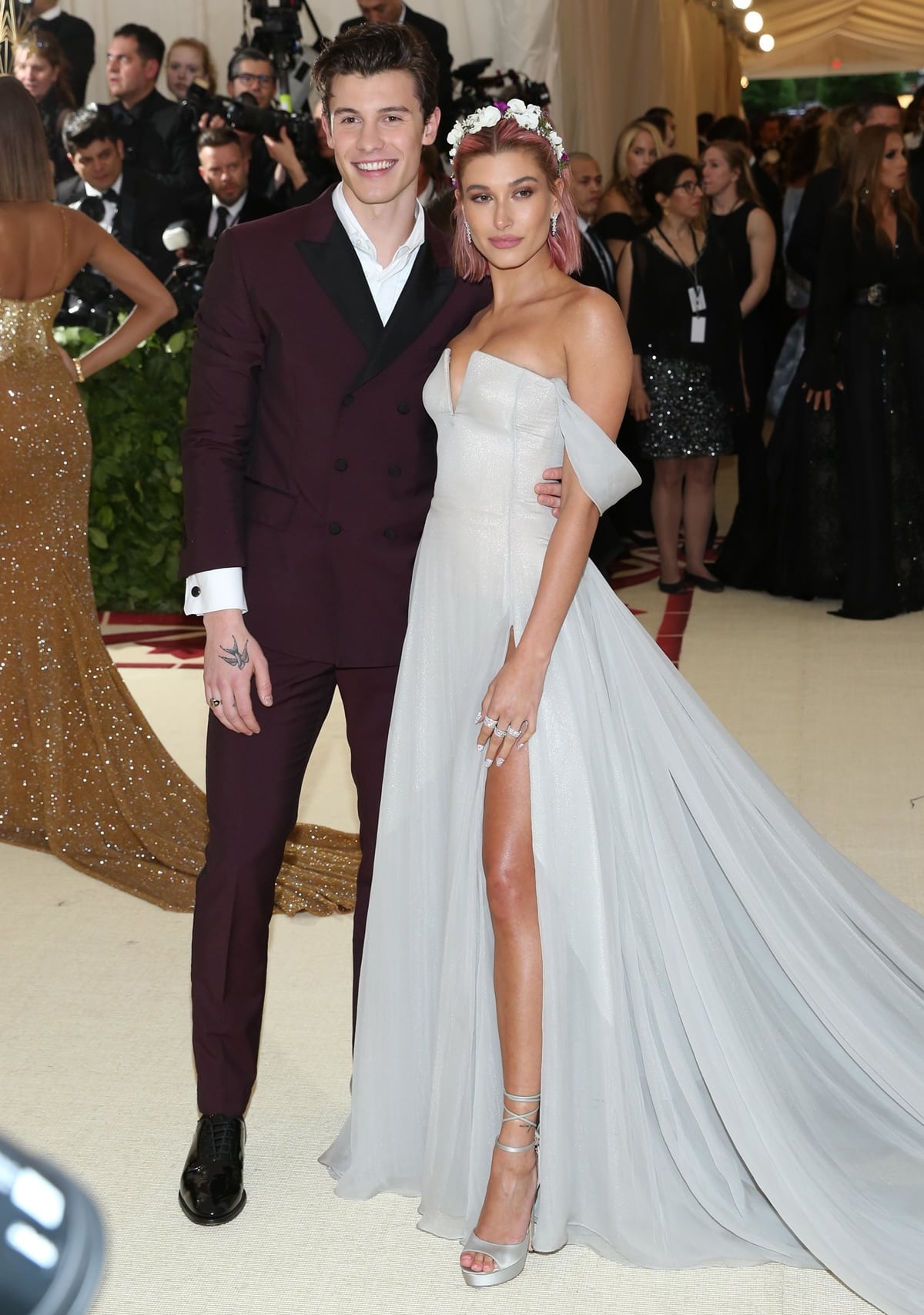 Hailey Baldwin and her boyfriend Shawn Mendes at the 2018 Met Gala