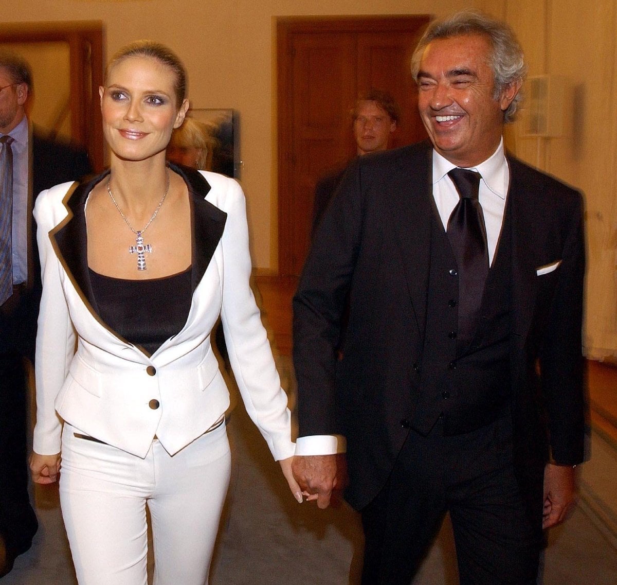 Heidi Klum and boyfriend Flavio Briatore at a charity gala for the German children and youth fund