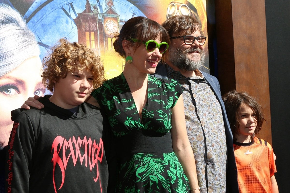 Tanya Haden and Jack Black with their children Samuel Jason Black and Thomas David Black