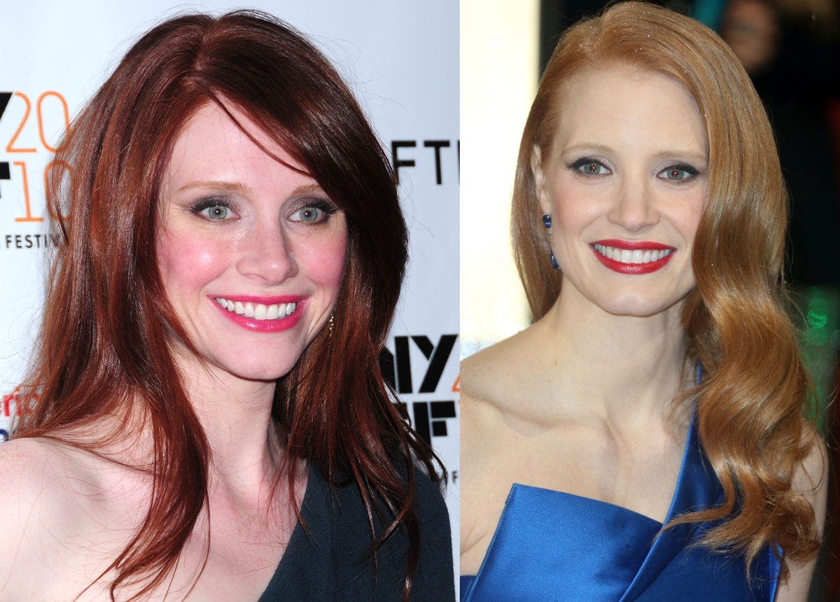 Jessica Chastain (R) is tired of being mistaken for Bryce Dallas Howard (L)