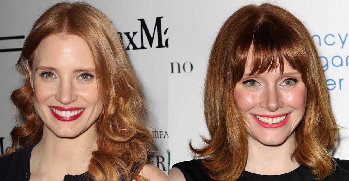 Lookalikes Jessica Chastain and Bryce Dallas Howard are not related