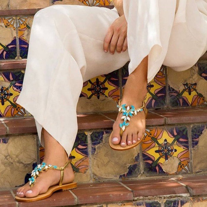 Jewel-Embellished Flats