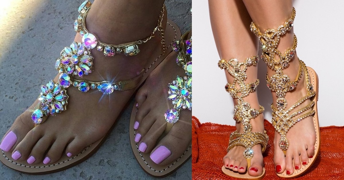 jeweled sandals